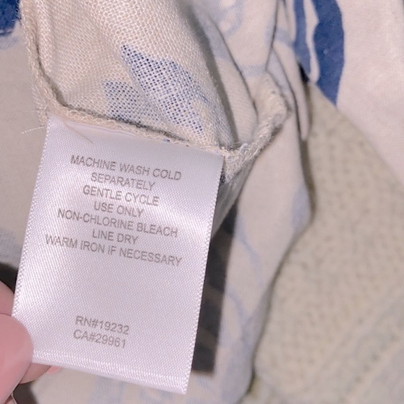 Alfred Dunner floral button down top size 16 linen blend - Picture 6 of 9